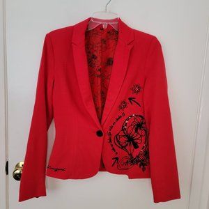Desigual Red Blazer